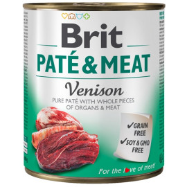 Brit Pate & Meat Dog Venison puszka 800g