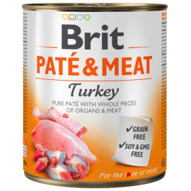 Brit Pate & Meat Dog Turkey puszka 800g