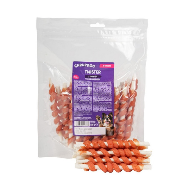Chrup&Go Przysmak dla psa Twister z królikiem 500g