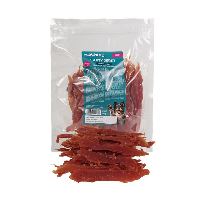 Chrup&Go Przysmak dla psa Filety Jerky z piersią kaczki 500g