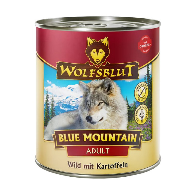 Wolfsblut Dog Blue Mountain Adult - dziczyzna i ziemniaki puszka 800g