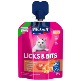Vitakraft Cat Licks & Bits - Krewetka i pomidor 60g