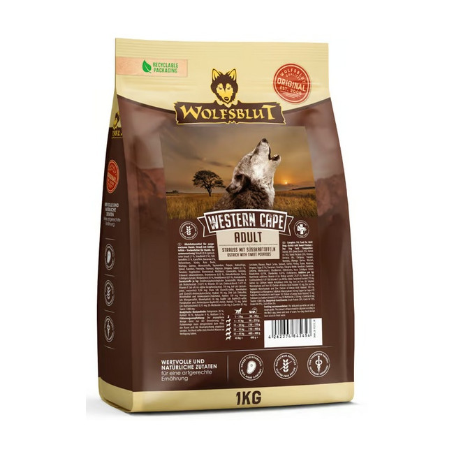 Wolfsblut Dog Western Cape Adult - struś i bataty 1kg