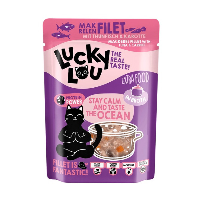 Lucky Lou Extrafood Makrela i tuńczyk w bulionie saszetka 70g