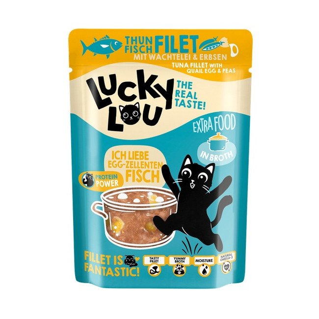 Lucky Lou Extrafood Tuńczyk i jajko przepiórcze w bulionie saszetka 70g