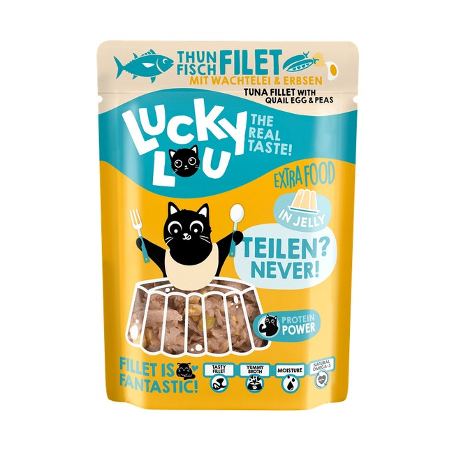 Lucky Lou Extrafood Tuńczyk i jajko przepiórcze w galaretce saszetka 70g