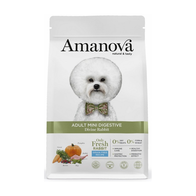 Amanova Dog Adult Mini Digestive Divine Rabbit - królik 800g [termin ważności: 29.11.2026]