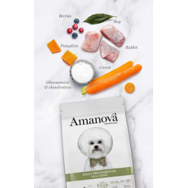 Amanova Dog Adult Mini Digestive Divine Rabbit - królik 800g [termin ważności: 29.11.2026]
