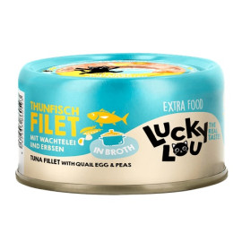 Lucky Lou Extrafood Tuńczyk i jajko przepiórcze w bulionie puszka 70g