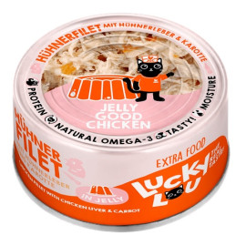 Lucky Lou Extrafood Kurczak i wątróbka z kurczaka w galaretce puszka 70g