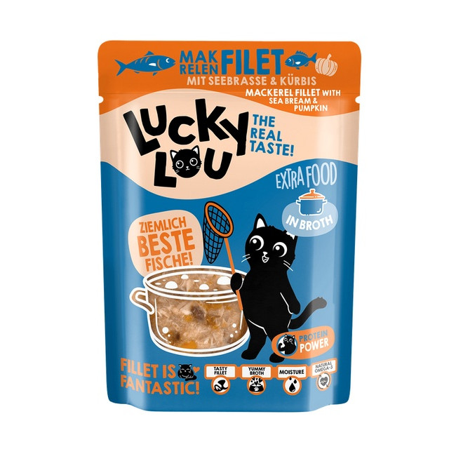 Lucky Lou Extrafood Makrela i dorada w bulionie saszetka 70g
