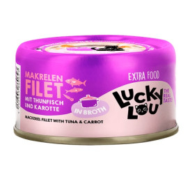 Lucky Lou Extrafood Makrela i tuńczyk w bulionie puszka 70g
