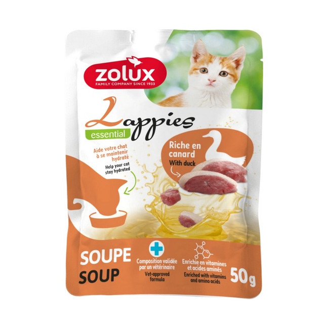 Zolux Lappies Przysmak dla kota - zupa z kaczką 50g