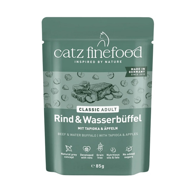 Catz Finefood Classic Wołowina i bawół wodny saszetka 85g