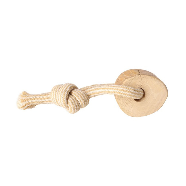 Dingo Psia-Kawka Gryzak z drewna kawowego sznur 1 węzeł 15cm