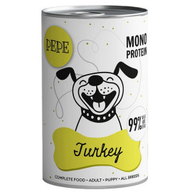 Paka Zwierzaka PEPE Turkey (indyk) puszka 400g