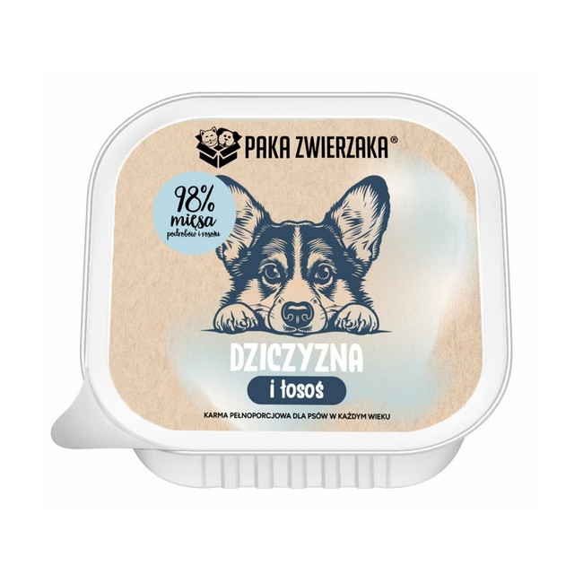 Paka Zwierzaka Dziczyzna i łosoś tacka 150g