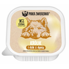 Paka Zwierzaka Królik i dzik z dynią tacka 150g