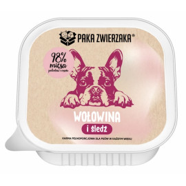 Paka Zwierzaka Wołowina i śledź tacka 150g