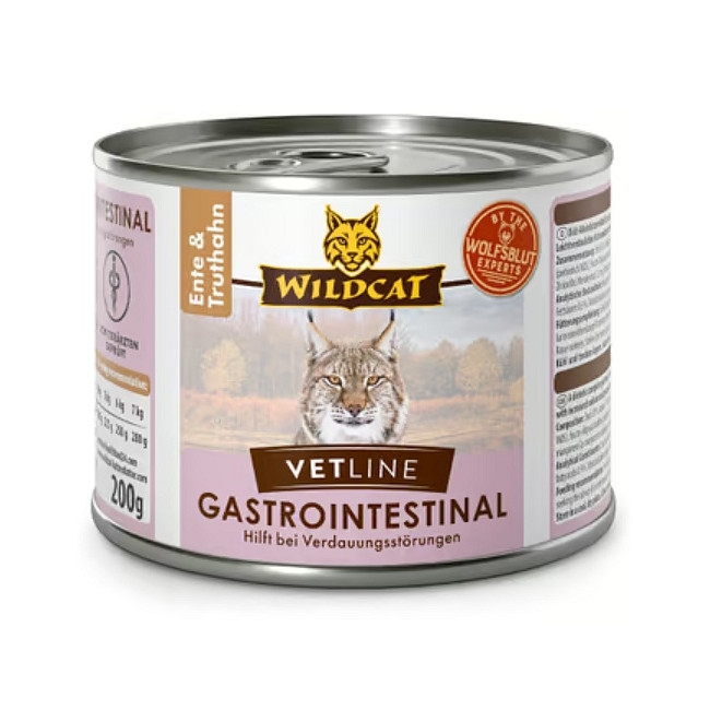 Wildcat VetLine Gastrointestinal Kaczka i indyk puszka 200g
