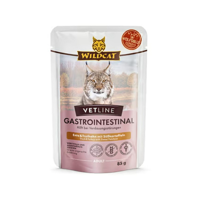 Wildcat VetLine Gastrointestinal Kaczka i indyk saszetka 85g