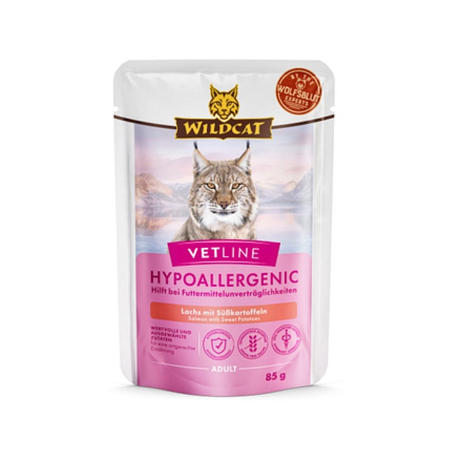 Wildcat VetLine Hypoallergenic Łosoś saszetka 85g