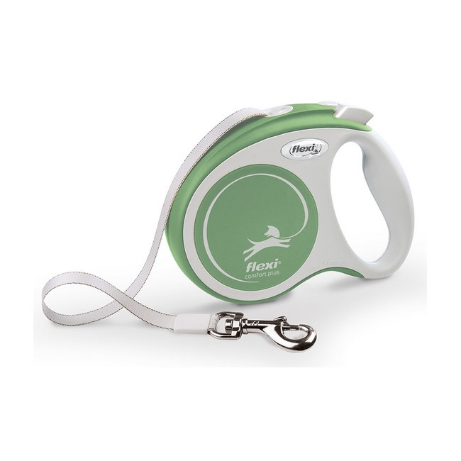 Flexi New Comfort Plus Smycz taśma S 5m jasnozielona