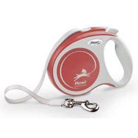 Flexi New Comfort Plus Smycz taśma XS 3m jasnoczerwona