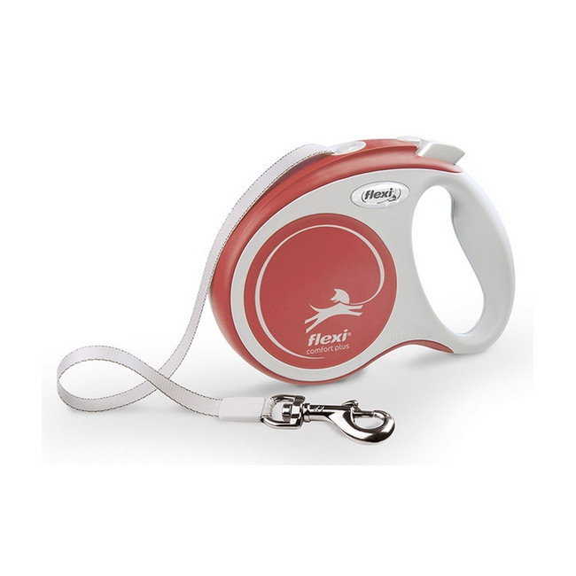 Flexi New Comfort Plus Smycz taśma XS 3m jasnoczerwona