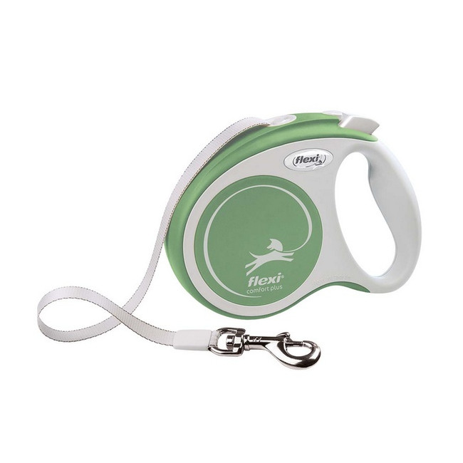 Flexi New Comfort Plus Smycz taśma XS 3m jasnozielona