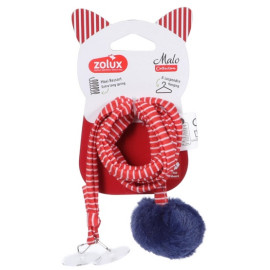 Zolux Zabawka zawieszana dla kota Pompon ze sprężyną Malo 80cm czerwony