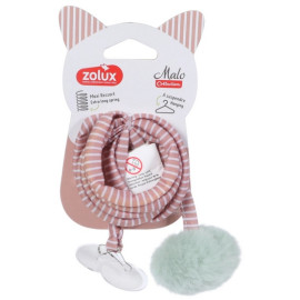 Zolux Zabawka zawieszana dla kota Pompon ze sprężyną Malo 80cm różowy