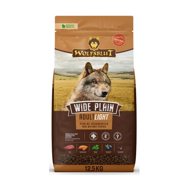 Wolfsblut Dog Wide Plain Adult Light - konina i bataty 12,5kg