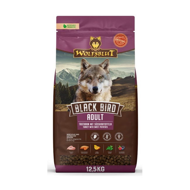 Wolfsblut Dog Black Bird Adult Large - indyk i bataty 12,5kg