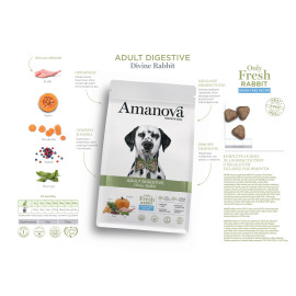 Amanova Dog Adult Digestive Divine Rabbit - królik 10kg