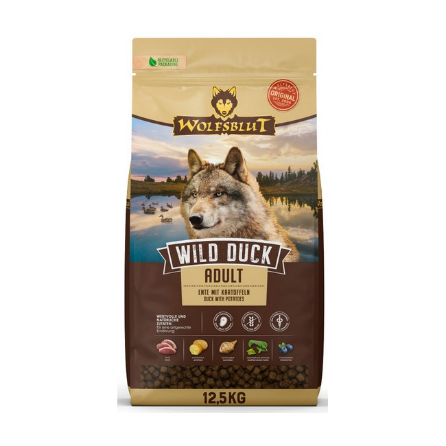 Wolfsblut Dog Wild Duck - kaczka i ziemniaki 12,5kg