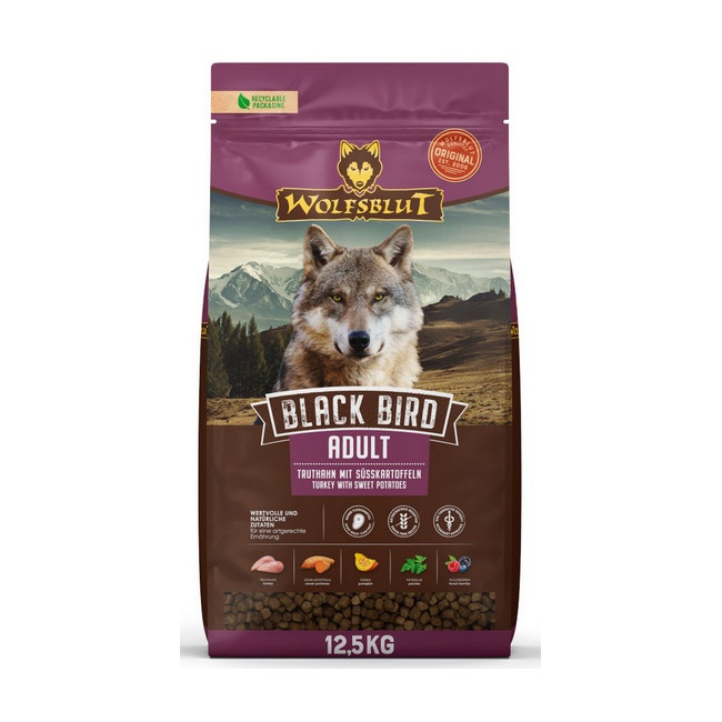 Wolfsblut Dog Black Bird Adult - indyk i bataty 12,5kg
