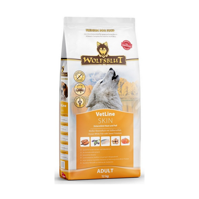 Wolfsblut Dog VetLine Skin - biała ryba oceaniczna i bataty 12kg