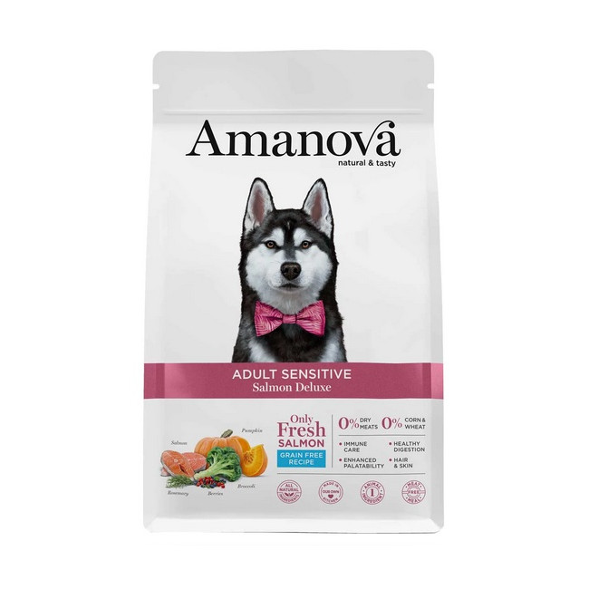 Amanova Dog Adult Sensitive Salmon Deluxe - łosoś 10kg