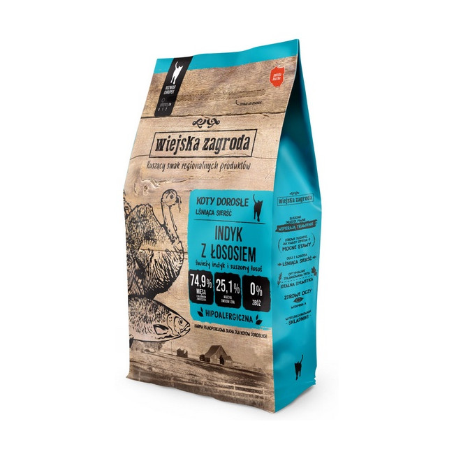 Wiejska Zagroda Kot - Indyk z łososiem 5kg