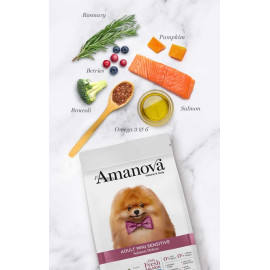 Amanova Dog Adult Mini Sensitive Salmon Deluxe - łosoś 7kg