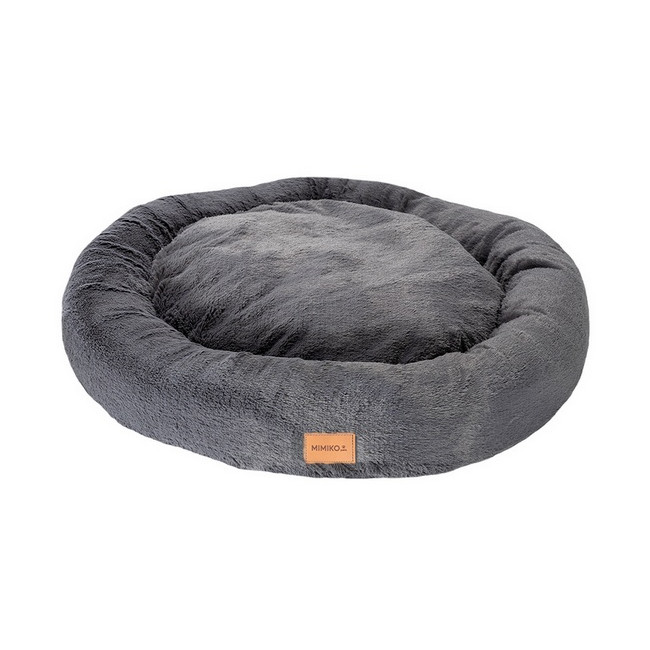 MIMIKO Pets Legowisko Shaggy okrągłe XXL 100cm grafitowe