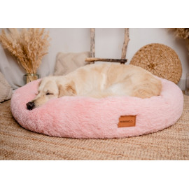MIMIKO Pets Legowisko Shaggy okrągłe XXL 100cm różowe