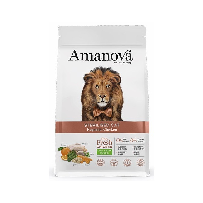 Amanova Cat Sterilised Exquisite Chicken - kurczak 6kg