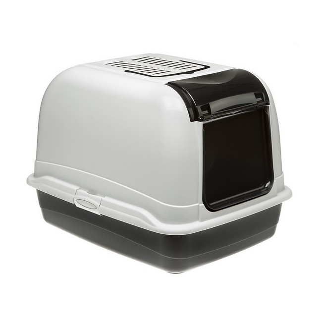 Ferplast Toaleta Maxi Bella biało-czarna - dla dużego kota [72070099]