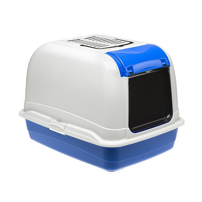 Ferplast Toaleta Maxi Bella biało-niebieska - dla dużego kota [72070099]
