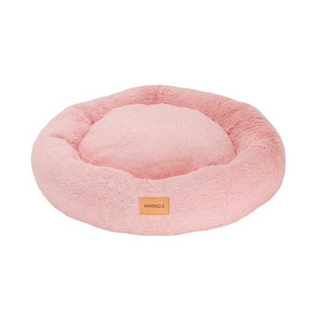 MIMIKO Pets Legowisko Shaggy okrągłe XL 75cm różowe