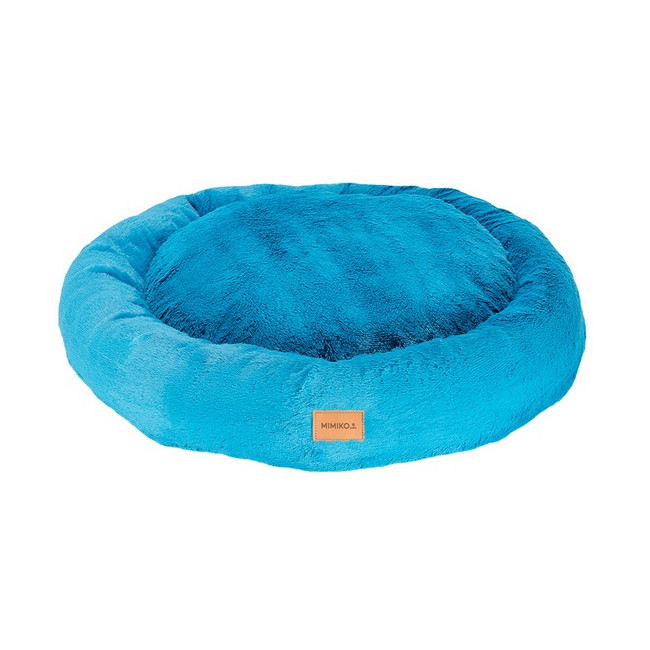 MIMIKO Pets Legowisko Shaggy okrągłe XL 75cm turkusowe