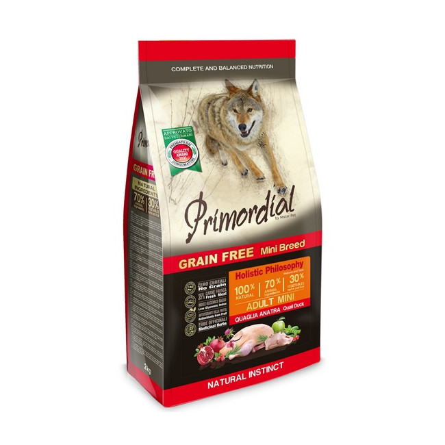 Primordial Dog Grain Free Mini Adult Quail & Duck 6kg