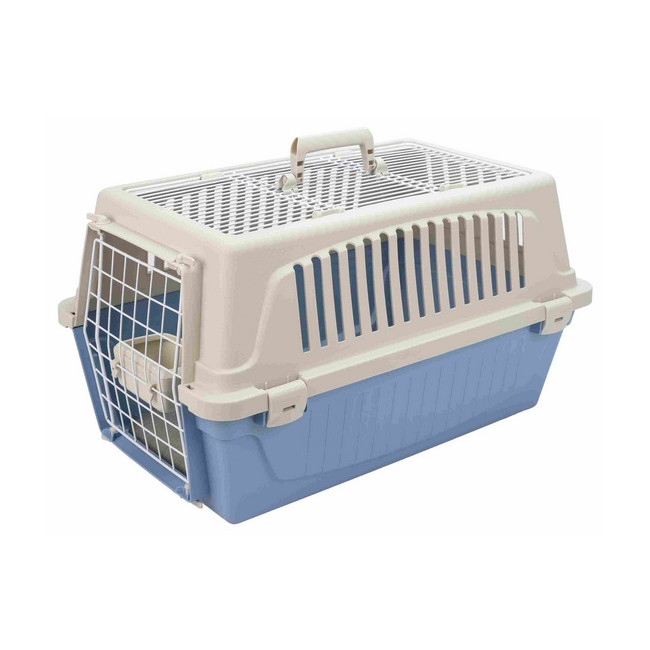 Ferplast Atlas 20 Open - transporter z otwieranym sufitem beżowo-niebieski [73016099]